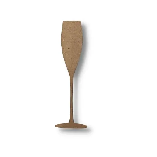 Imagen de Calado silueta de MDF corte laser copa de champagne de 5.5*1.5cms.