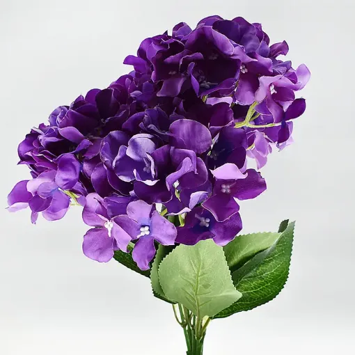 Imagen de Ramo de hortensias artificiales *5 flores *45cms. color violeta