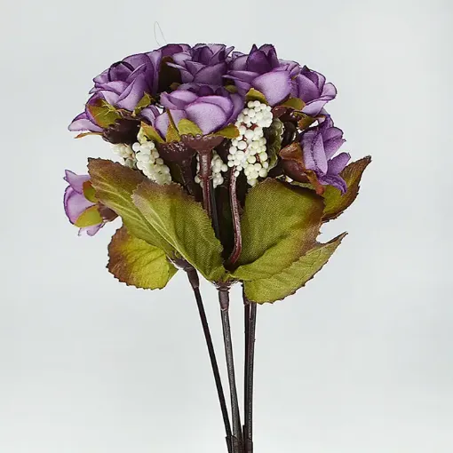 Imagen de Ramo mini rococo FD16143 *15 flores aprox. de 24cms. color violeta