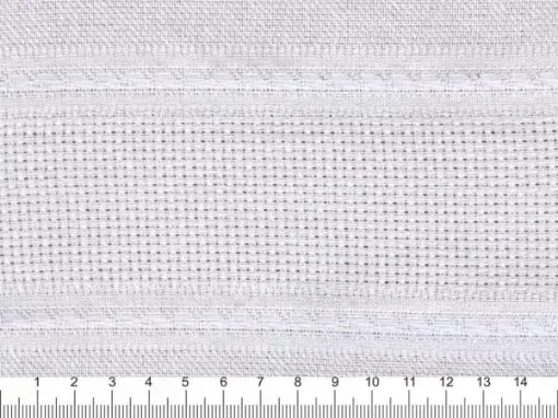 Imagen de Tela Dueto Fabric para bordar y pintar Con Faja 97.7% algodon ESTILOTEX 70cms x10mts Blanco optico 01