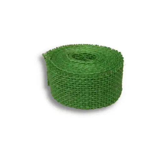 Imagen de Cinta de arpillera sintetica de 3cms. en rollo de 2.7mts. RB10281 color verde claro