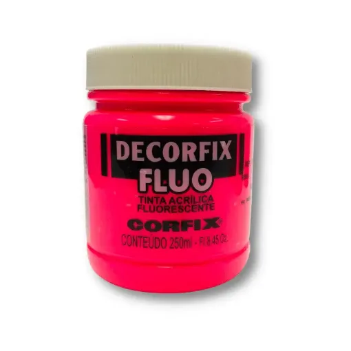 Imagen de Acrilico Decorfix Fluo tinta acrilica fluorescente CORFIX *250ml. color 1012 Rosado