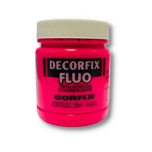 Imagen de Acrilico Decorfix Fluo tinta acrilica fluorescente CORFIX *250ml. color 1015 Magenta