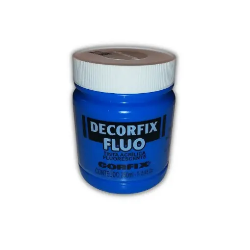 Imagen de Acrilico Decorfix Fluo tinta acrilica fluorescente CORFIX *250ml. color 1023 Azul