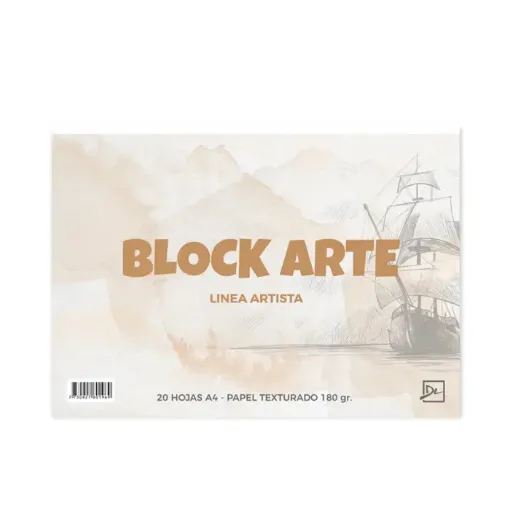 Imagen de Block de arte "DL" con 20 hojas A4 de papel texturado 180grs