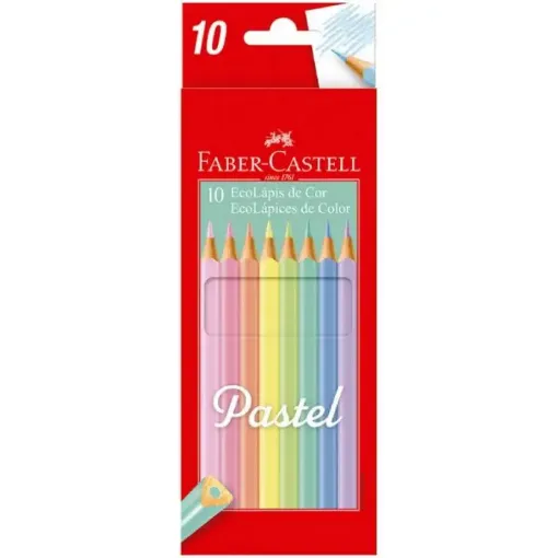 Imagen de Eco lapices de color pastel "FABER-CASTELL" Ecopencils en caja de 10 colores Pastel
