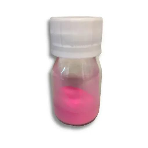 Imagen de Pigmento fosforescente en polvo para resina liquida o barniz al agua BRILLA EN LA OSCURIDAD *10 grs. color rojo fucsina