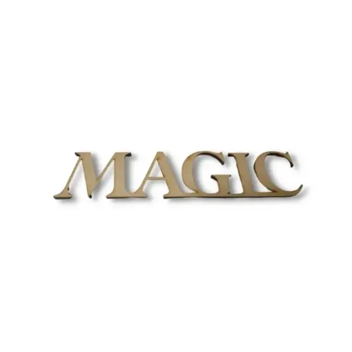 Imagen de Calado palabra de MDF corte laser "MAGIC" de 15x2.5cms. Nro.3