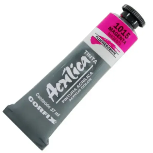 Imagen de Acrilico en pomo tinta acrilica CORFIX colores fluorescentes 20ml. semi cubritivo Magenta 1015