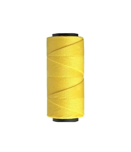 Imagen de Hilo cordon encerado fino 100% polyester 2 cabos cono de 100grs 150mts SETTANYL color 0314 amarillo