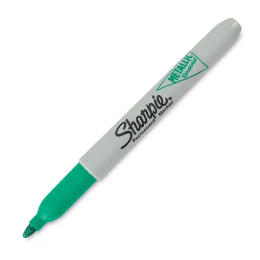 Imagen de Marcador permanente SHARPIE de punta fina metalizado color verde esmeralda metalico