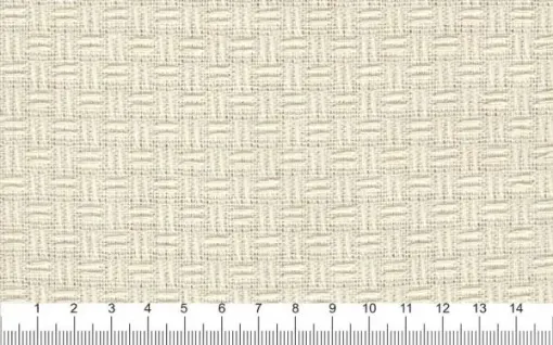 Imagen de Tela tejido para bordar con cintas 100% algodon Vagonite ESTILOTEX 140cms rollo *10mts color paja crema