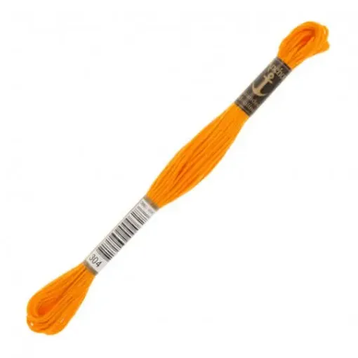 Imagen de Hilo de bordar 100% algodon Mouline ANCHOR 8mts. color 0304 Naranja 