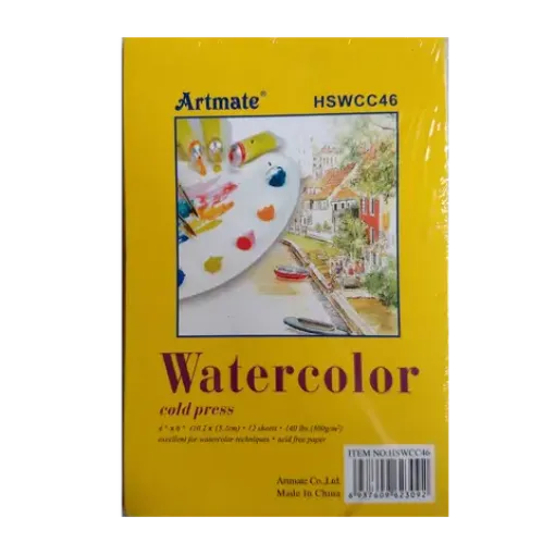 Imagen de Block para acuarela "ARTMATE" Watercolor A4 21*29.7cms 300grs x12 hojas