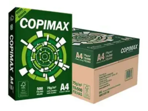 Imagen de Papel para impresora fotocopiadora A4 COPIMAX 75grs en Resma de 500 hojas
