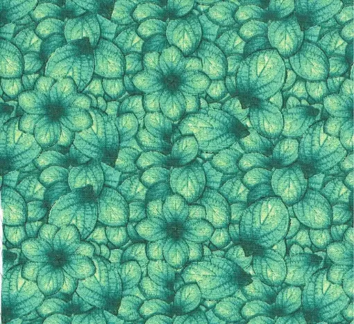 Imagen de Tela para Patchwork 100% algodon de 49*49cms. cod.48813/03 hojas color verde