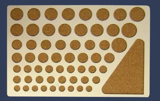 Imagen de Base o regla basica para filigrana Quilling Board CON CORCHO de 19x28 cms.