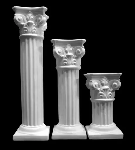 Imagen de Columna pedestal capitel Corintia de yeso de 80cms