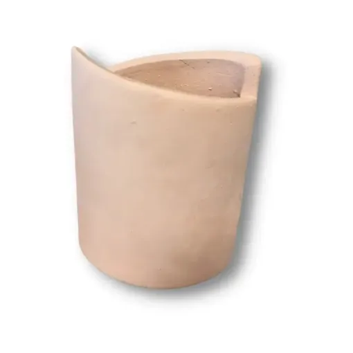 Imagen de Florero de ceramica de molde moderno con 2 puntas liso de 8x13x19cms. Nro.2