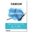 Imagen de Block para acuarela "CANSON" GRADUATE papel blanco de grano ligero 250g A3 medida 42x29.7cms de 20 hojas