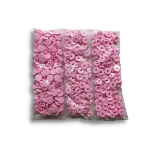 Imagen de Broches de plastico de 9mm de colores x100 unidades color rosado