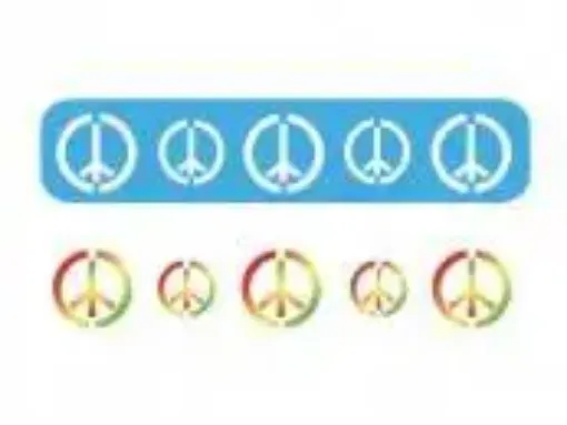 Imagen de Stencil EQ Arte de 24*4.5cms. modelo 241 simbolo de la paz