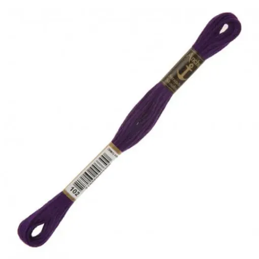 Imagen de Hilo de bordar 100% algodon Mouline ANCHOR 8mts. color 0102 purpura oscuro