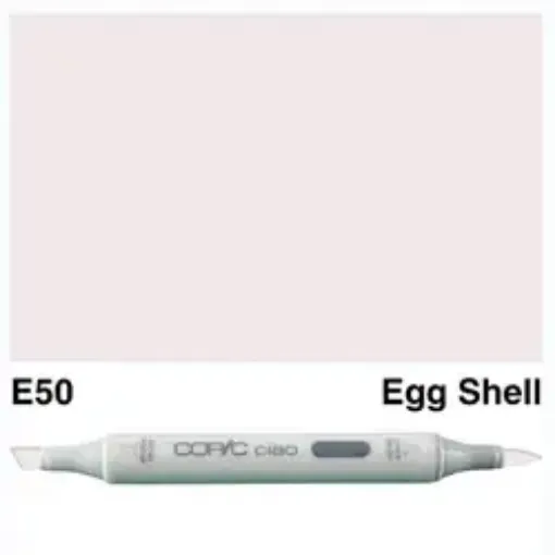 Imagen de Marcador profesional COPIC CIAO alcohol doble punta color E50 Egg Shell