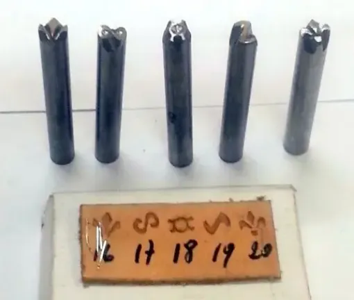 Imagen de Repujador de golpe de acero para cuero o metales modelos 16 al 20 - Nro.18