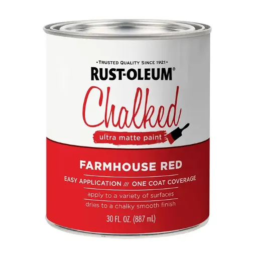 Imagen de Pintura RUST OLEUM Chalk Paint tizada brochable ultra mate vintage *0,887 lts. rojo campestre