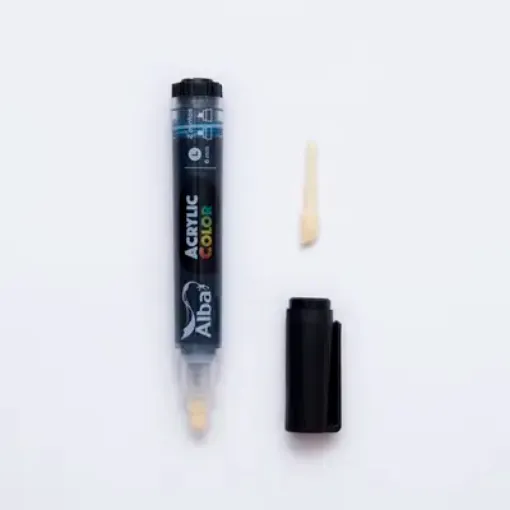 Imagen de Marcador ALBA de pintura acrilica al agua recargable punta de 6mm L color 480 Negro