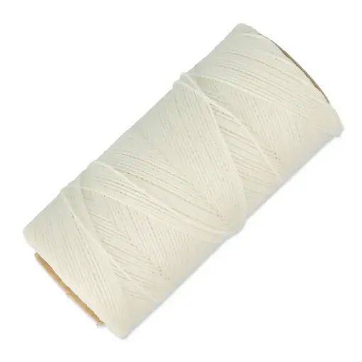 Imagen de Hilo polyester cordon encerado fino LINHASITA *100grs.=150mts. color blanco