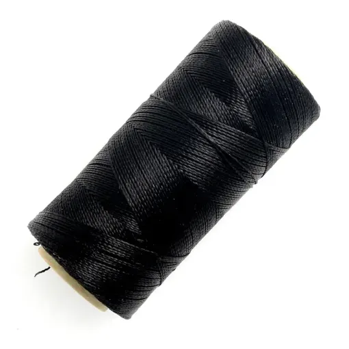 Imagen de Hilo polyester cordon encerado fino LINHASITA *100grs.=150mts. color negro