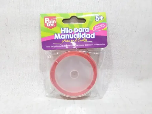 Imagen de Hilo para manualidades cordon metalizado POINTER en rollo color rojo