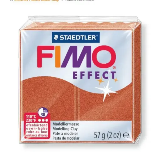 Imagen de Arcilla polimerica pasta de modelar FIMO Effect *57grs. Metallic color 27 Copper Cobre 
