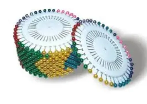 Imagen de Alfileres de colores set de 12 ruedas de 40 alfileres cada una 5 de cada color MOSPAS dress maker pins