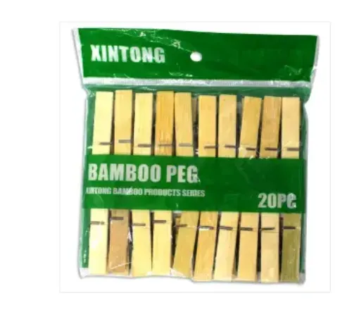 Imagen de Palillos de madera natural de bamboo chicos 6x1cms paquete de 20 unidades