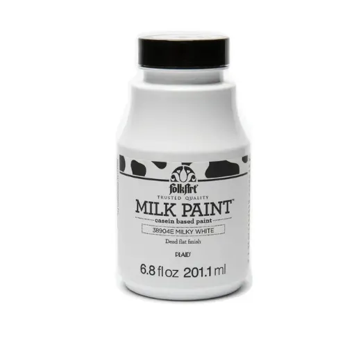 Imagen de Milk Paint Pintura a base de caseina FOLK ART *6.8oz 201ml color 38904 Milky White