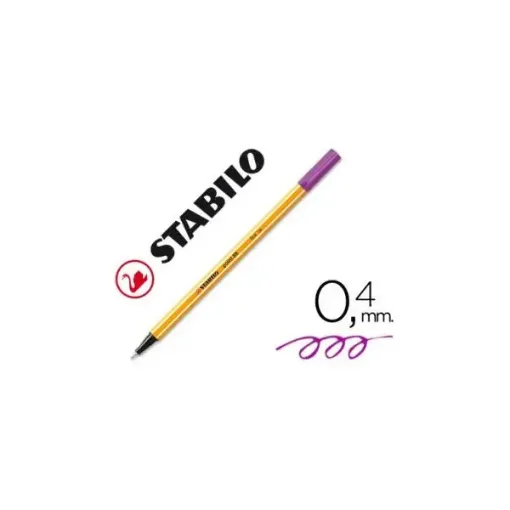 Imagen de Marcadores STABILO POINT 88 fibra fineliner 0.4mms. color nro.55 violeta