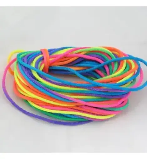 Imagen de Cordon de seda colita de raton de 1.5mms multicolor fluor por 10mts