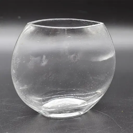 Imagen de Florero de vidrio ovalado chato de (13*4.5)11cms. SB19995