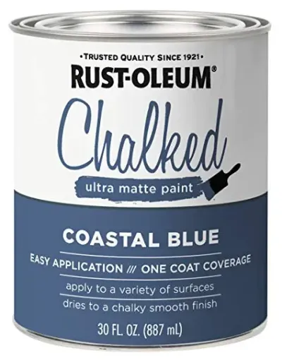 Imagen de Pintura RUST OLEUM Chalk Paint tizada brochable ultra mate vintage *0,887 lts. azul costeno