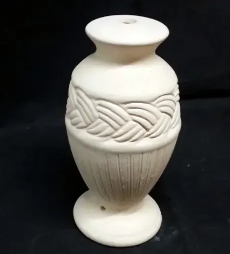 Imagen de Lampara de ceramica trenzada dibujada de 11x22cms