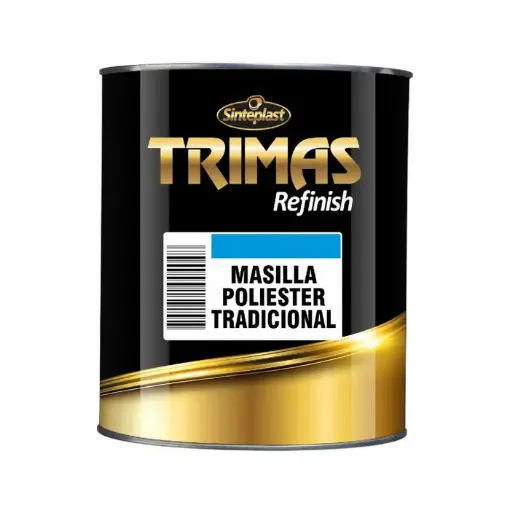 Imagen de Masilla plastica tradicional poliester "TRIMAS" en lata de 500cc