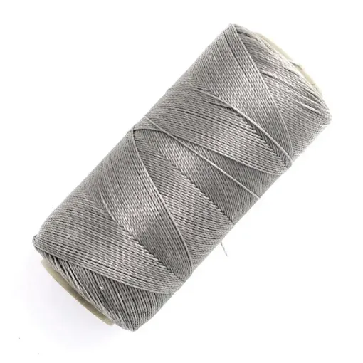 Imagen de Hilo polyester cordon encerado fino LINHASITA *100grs.=150mts. color metalizado plata