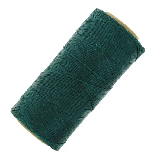 Imagen de Hilo polyester cordon encerado fino LINHASITA *100grs.=150mts. color verde pino 386