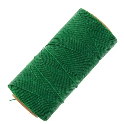 Imagen de Hilo polyester cordon encerado fino LINHASITA *100grs.=150mts. color verde esmeralda 1045