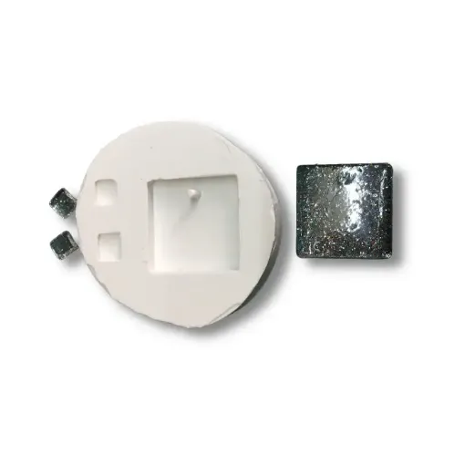 Imagen de Molde de silicona para resina modelo A015 dije cuadrado y 2 apliques chicos