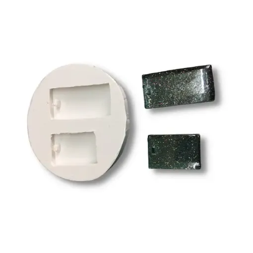 Imagen de Molde de silicona para resina modelo A014 dijes rectangulares de 2 medidas diferentes