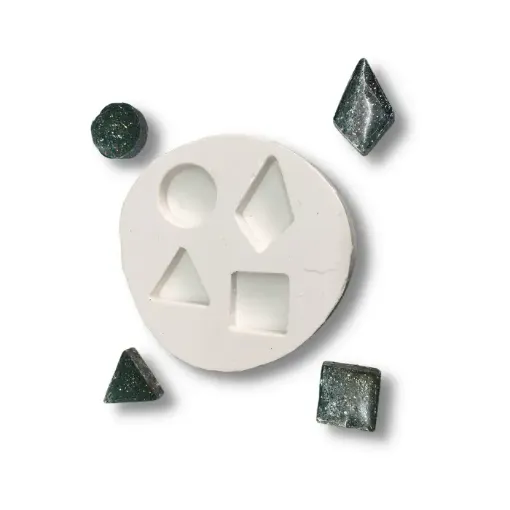Imagen de Molde de silicona para resina modelo A013 formas geometricas x4